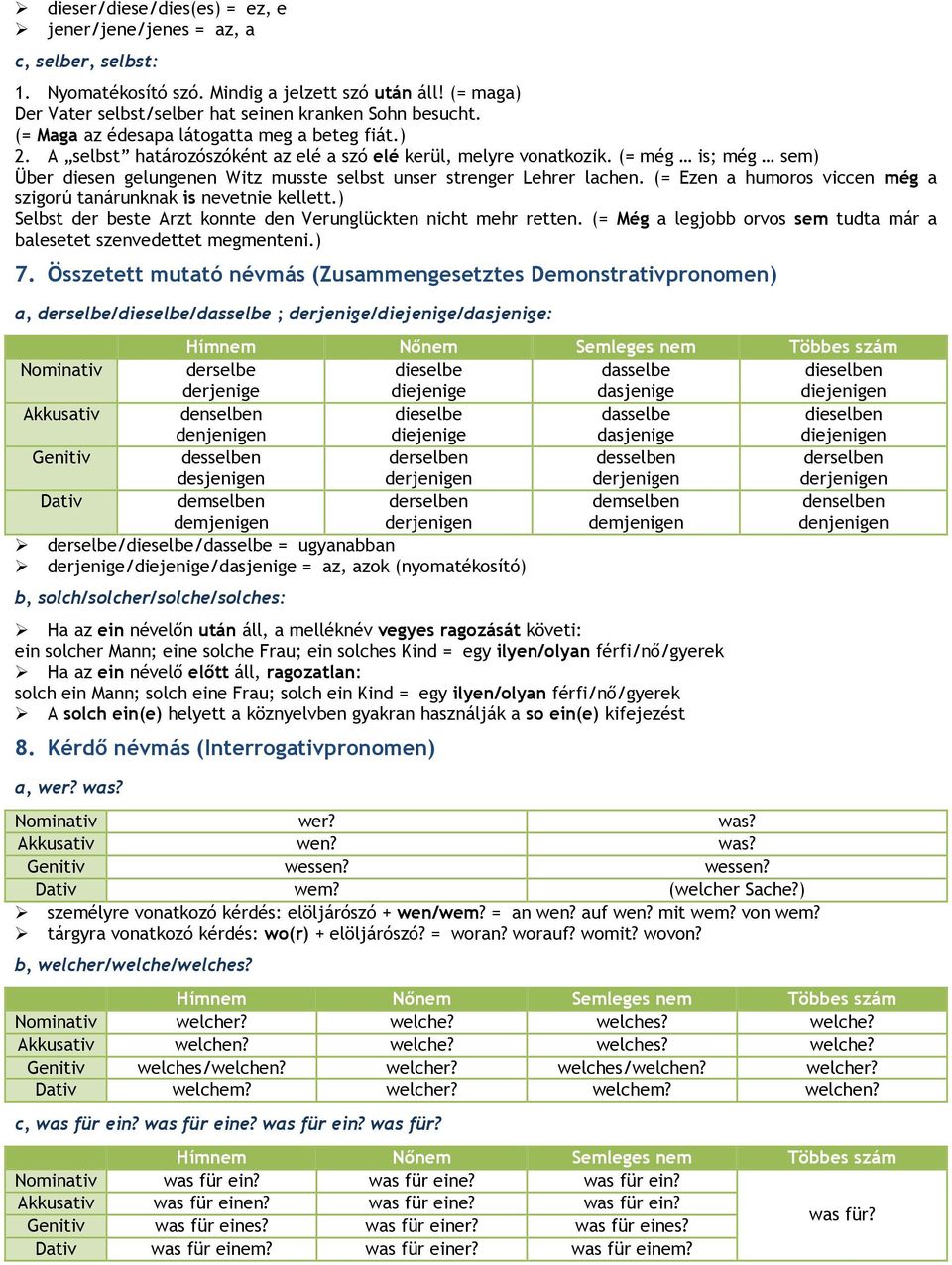 Névmások (Pronomina) - PDF Free Download