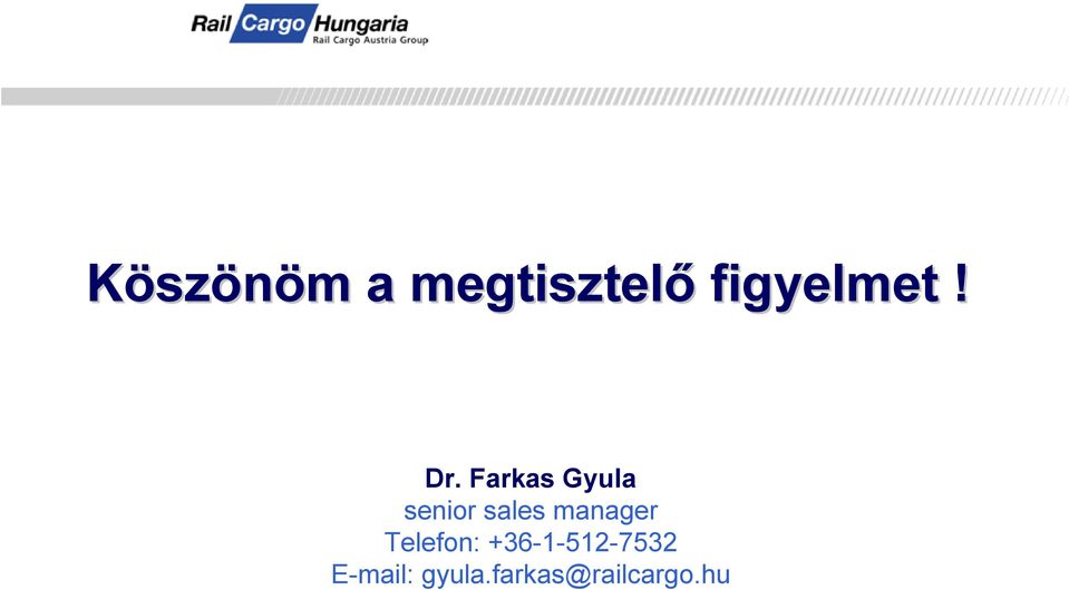 Farkas Gyula senior sales manager