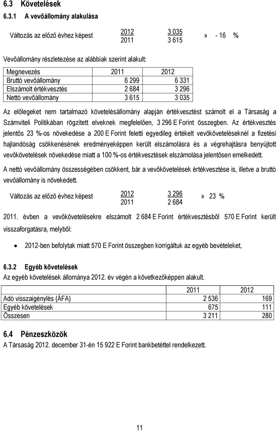 elveknek megfelelően, 3 296 E Forint összegben.