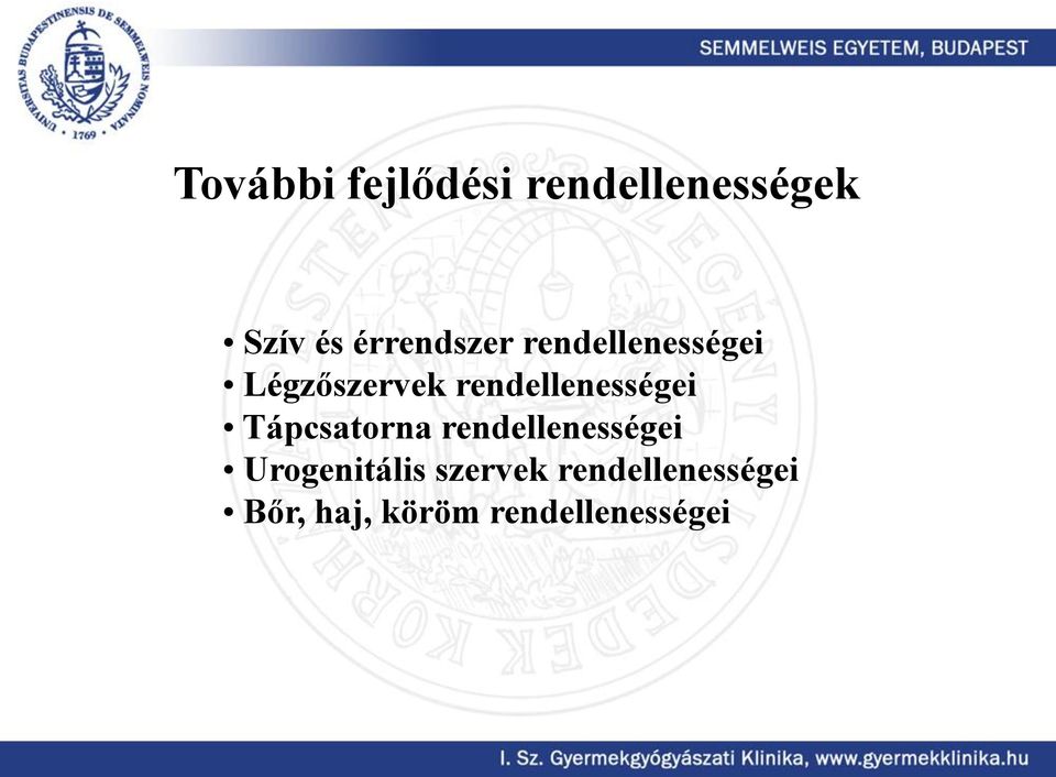 rendellenességei Tápcsatorna rendellenességei