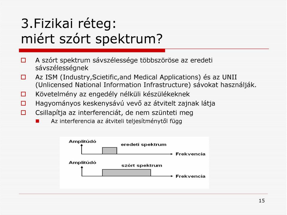 Applications) és az UNII (Unlicensed National Information Infrastructure) sávokat használják.