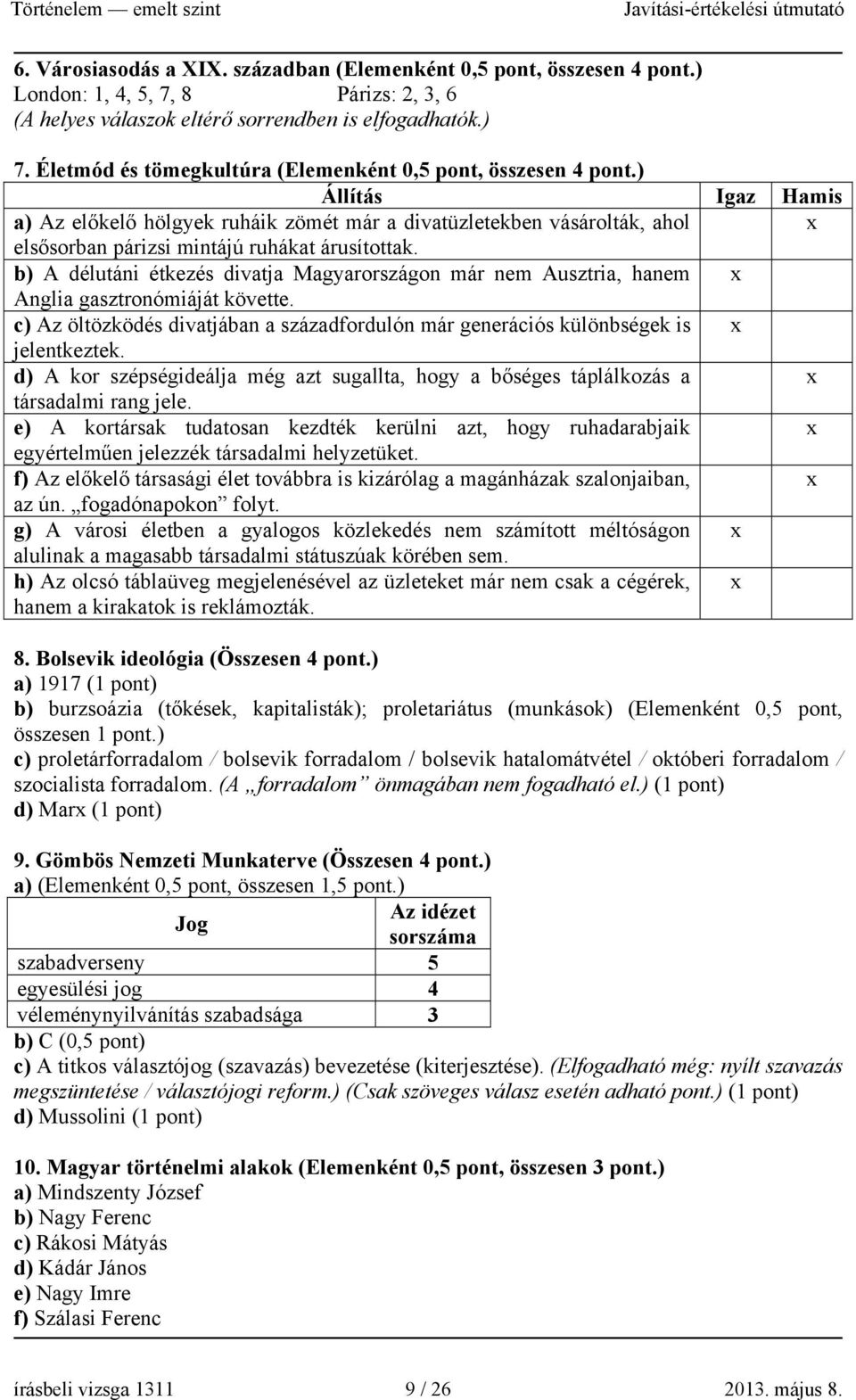 ) Állítás Igaz Hamis a) Az előkelő hölgyek ruháik zömét már a divatüzletekben vásárolták, ahol x elsősorban párizsi mintájú ruhákat árusítottak.