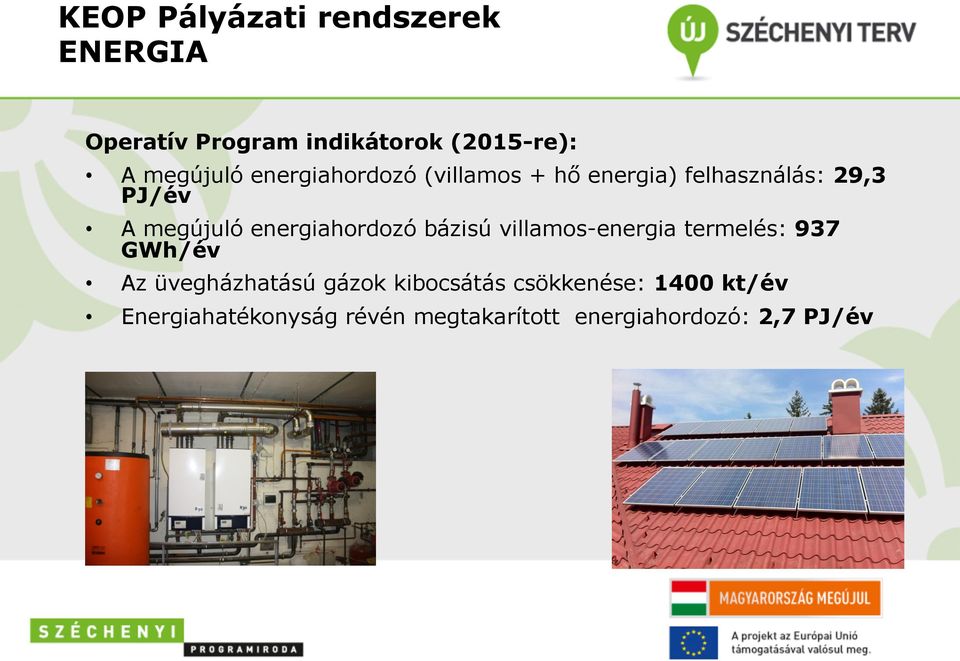 energiahordozó bázisú villamos-energia termelés: 937 GWh/év Az üvegházhatású gázok