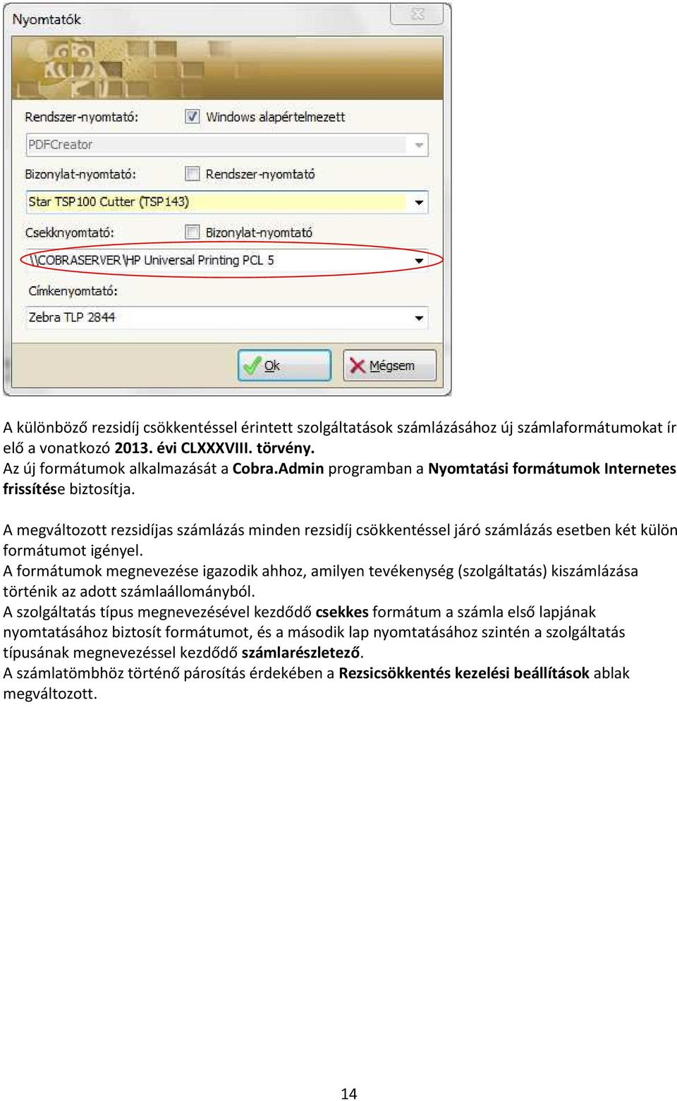 A formátumok megnevezése igazodik ahhoz, amilyen tevékenység (szolgáltatás) kiszámlázása történik az adott számlaállományból.
