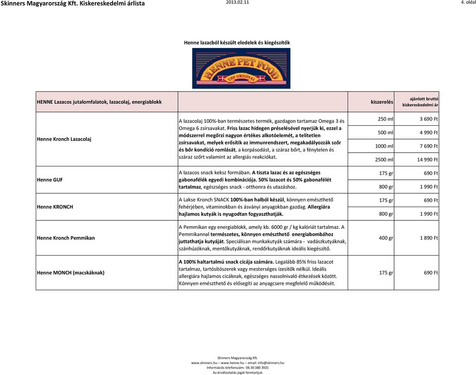 A lazacolaj 100%-ban természetes termék, gazdagon tartamaz Omega 3 és Omega 6 zsírsavakat.