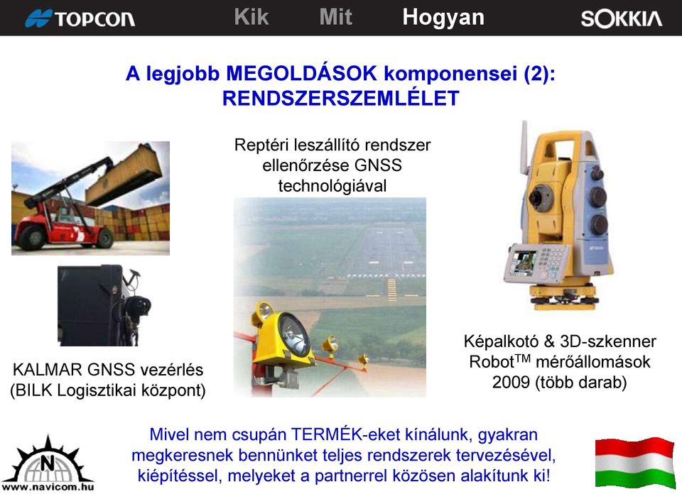 Robot TM mérőállomások 2009 (több darab) Mivel nem csupán TERMÉK-eket kínálunk, gyakran