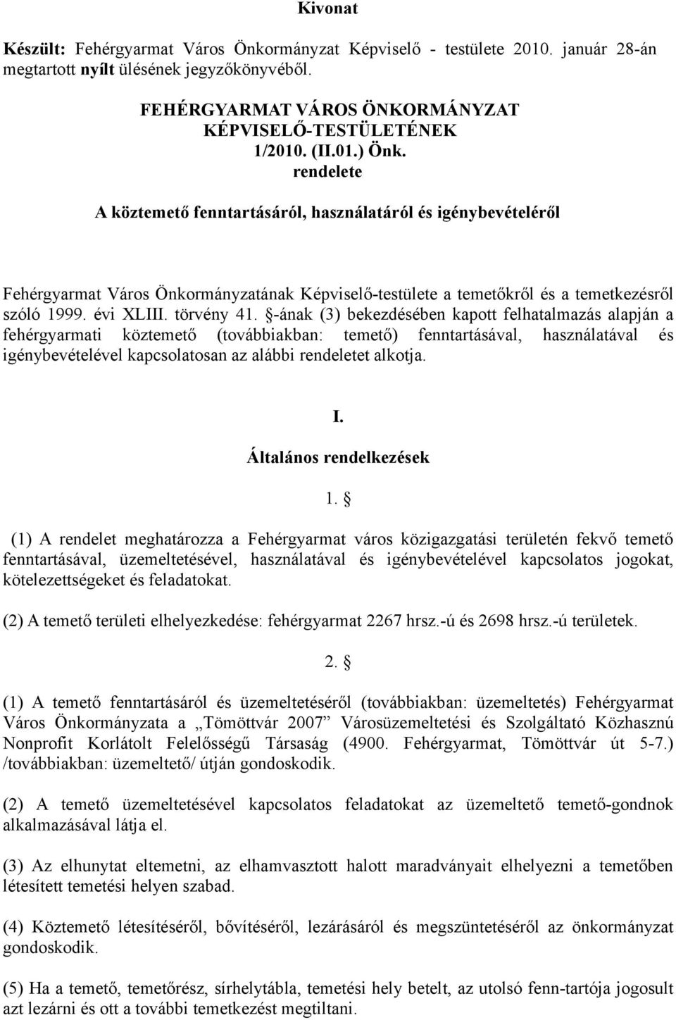 törvény 41.