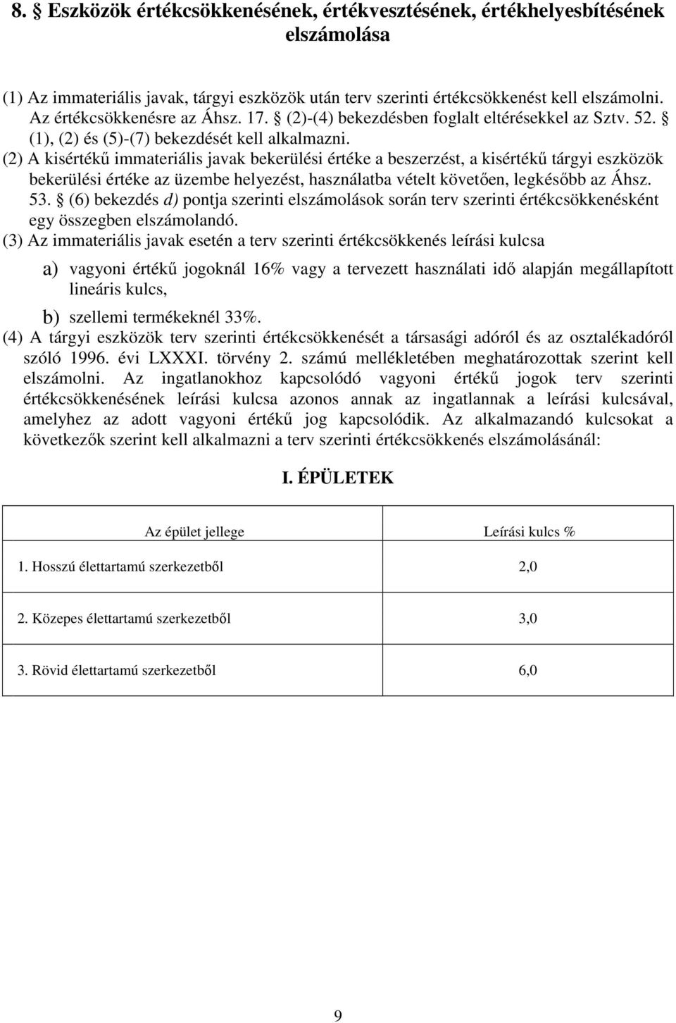 (2) A kisértékű immateriális javak bekerülési értéke a beszerzést, a kisértékű tárgyi eszközök bekerülési értéke az üzembe helyezést, használatba vételt követően, legkésőbb az Áhsz. 53.