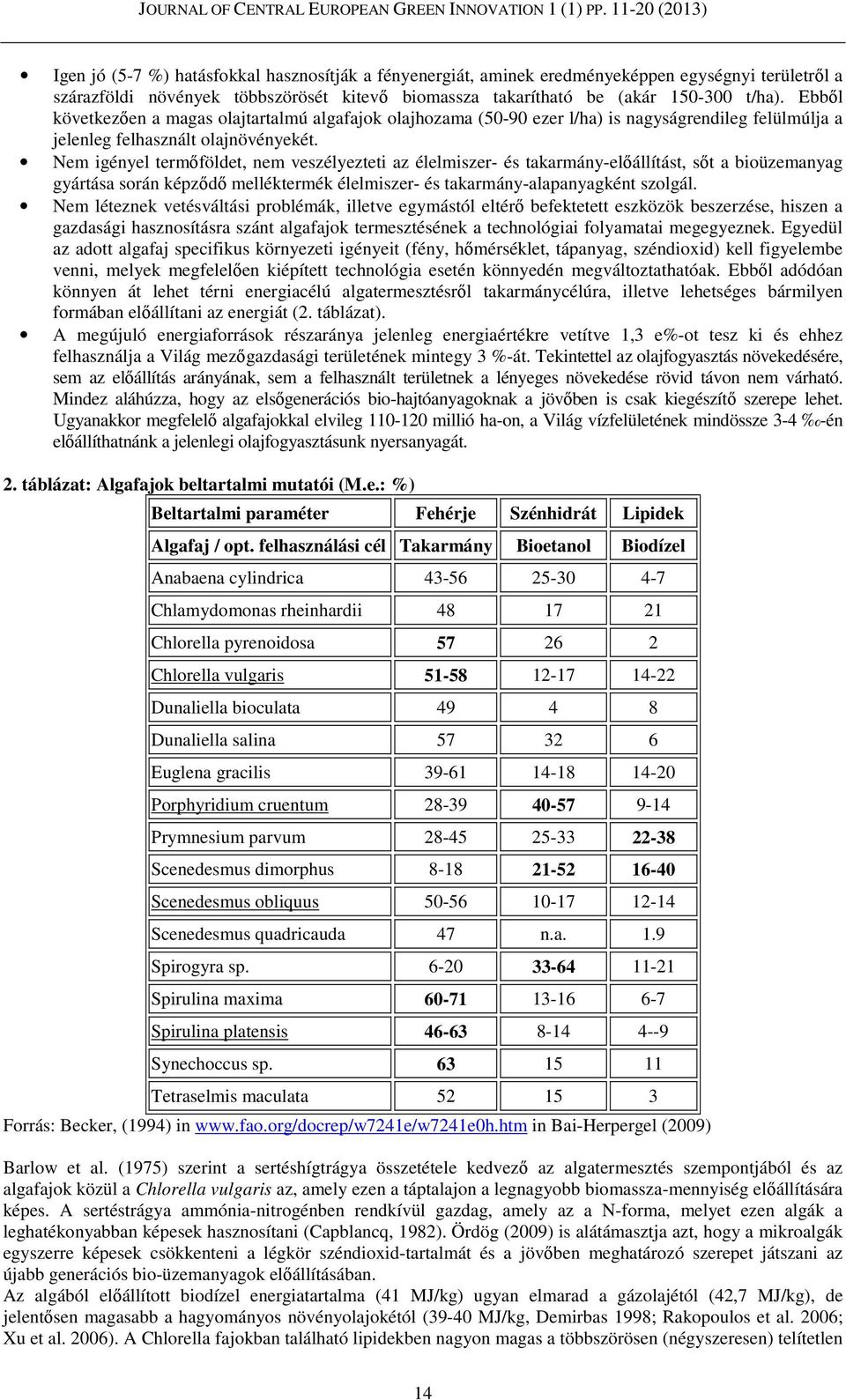 Nem igényel termőföldet, nem veszélyezteti az élelmiszer- és takarmány-előállítást, sőt a bioüzemanyag gyártása során képződő melléktermék élelmiszer- és takarmány-alapanyagként szolgál.