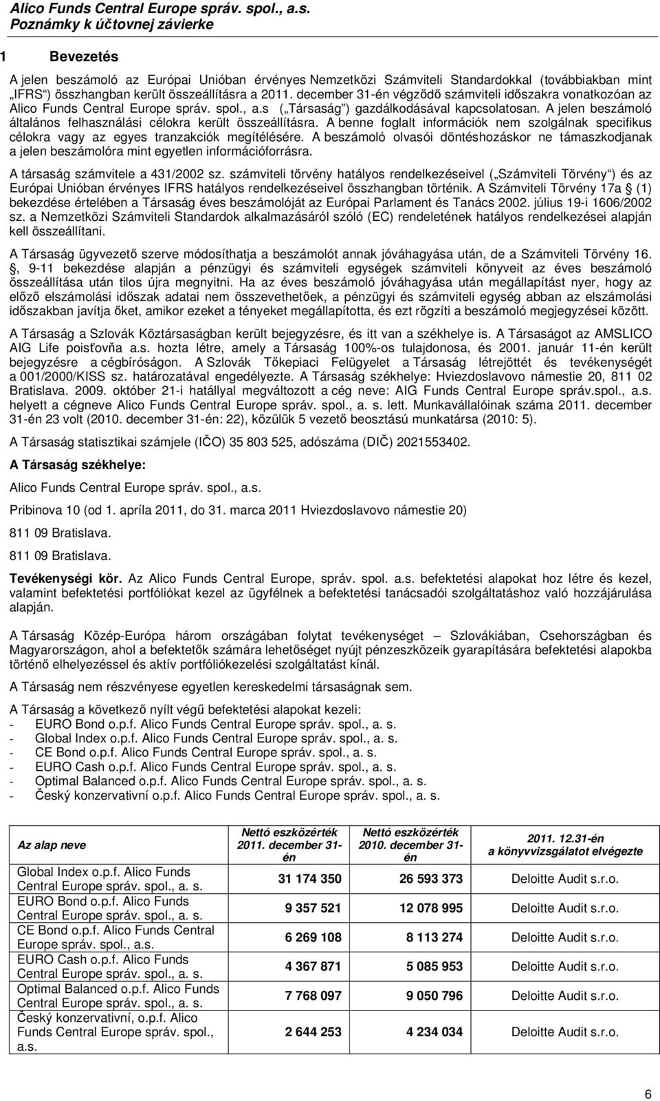 A jelen beszámoló általános felhasználási célokra került összeállításra. A benne foglalt információk nem szolgálnak specifikus célokra vagy az egyes tranzakciók megítélésére.