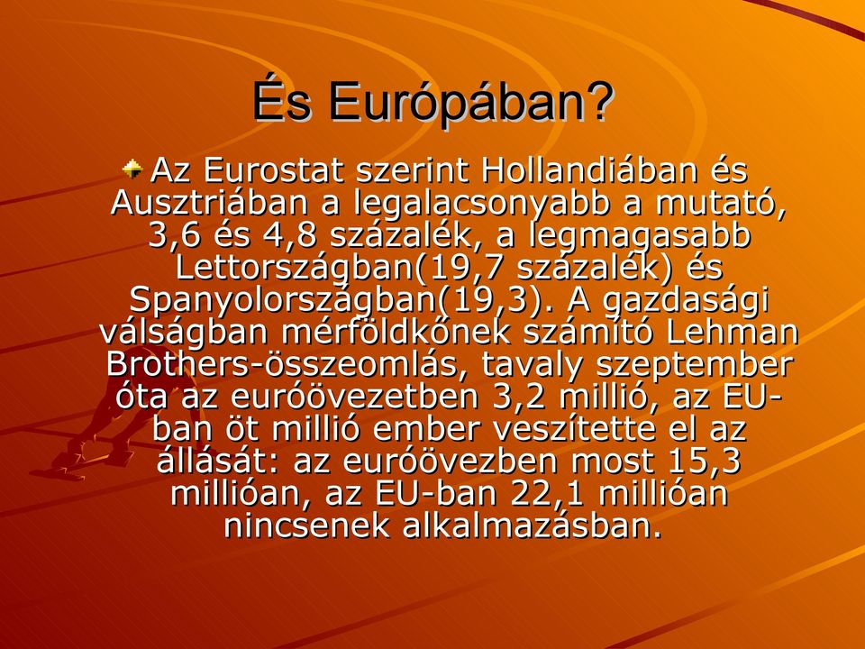 Lettországban(19,7 százalék) és Spanyolországban(19,3).