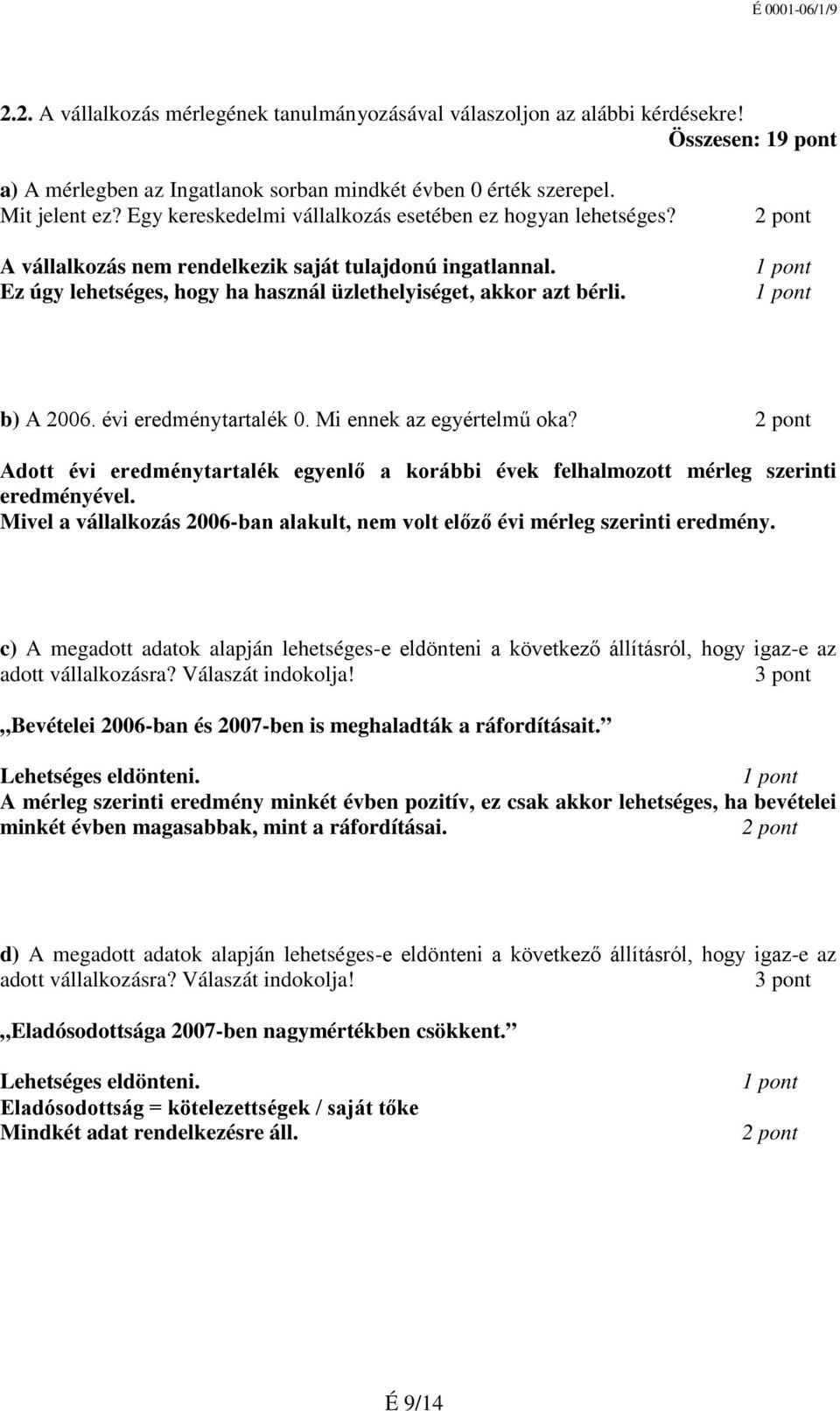 évi eredménytartalék 0. Mi ennek az egyértelmű oka? Adott évi eredménytartalék egyenlő a korábbi évek felhalmozott mérleg szerinti eredményével.