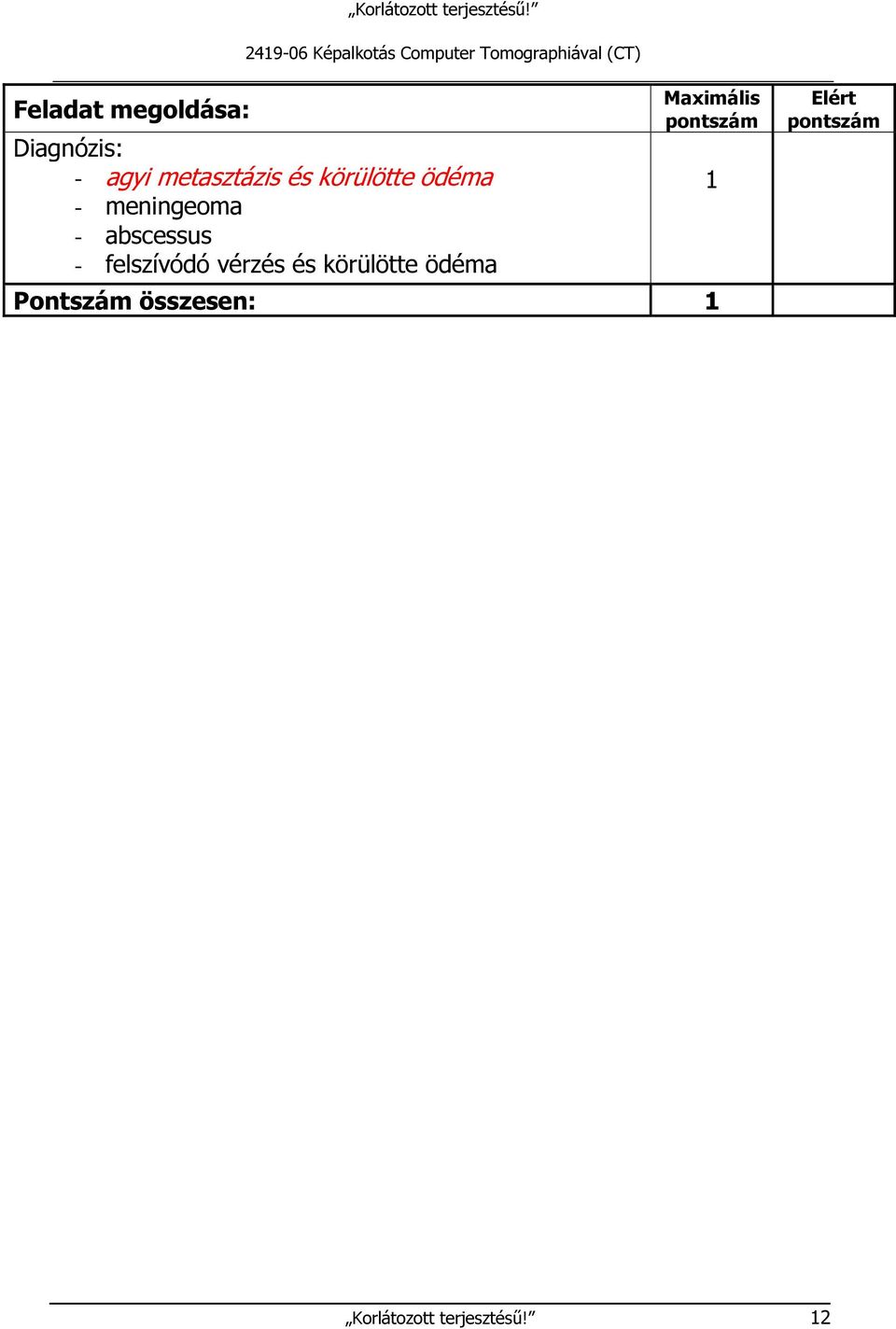 - meningeoma - abscessus - felszívódó vérzés és körülötte