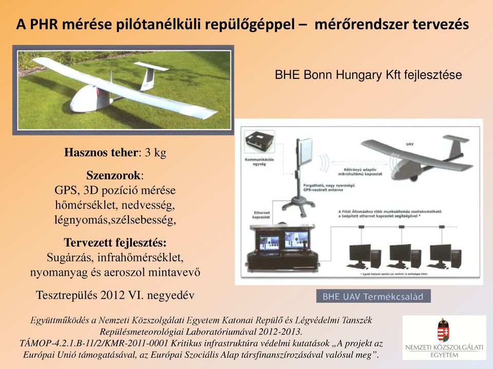 negyedév Együttműködés a Nemzeti Közszolgálati Egyetem Katonai Repülő és Légvédelmi Tanszék Repülésmeteorológiai Laboratóriumával 2012