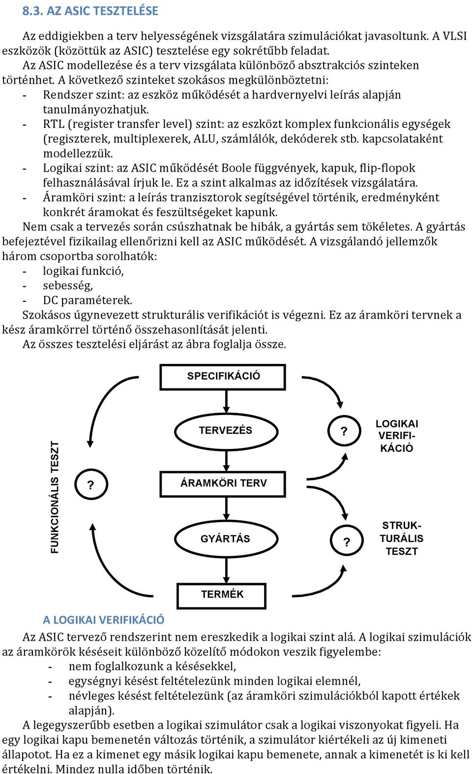 A következő szinteket szokásos megkülönböztetni: - Rendszer szint: az eszköz működését a hardvernyelvi leírás alapján tanulmányozhatjuk.