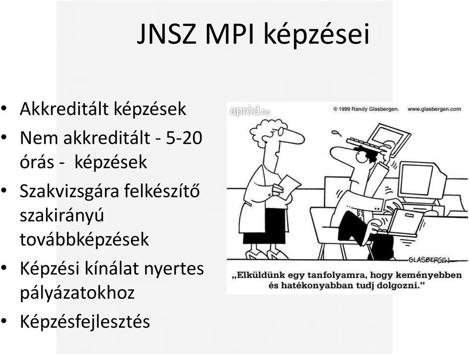 Szakvizsgára felkészítő szakirányú