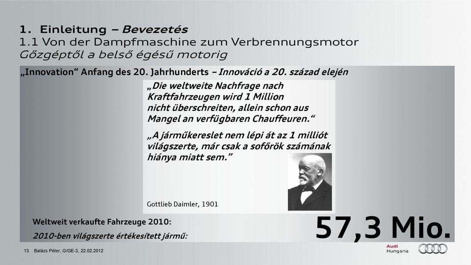 század elején Die weltweite Nachfrage nach Kraftfahrzeugen wird 1 Million nicht überschreiten, allein schon aus Mangel an verfügbaren