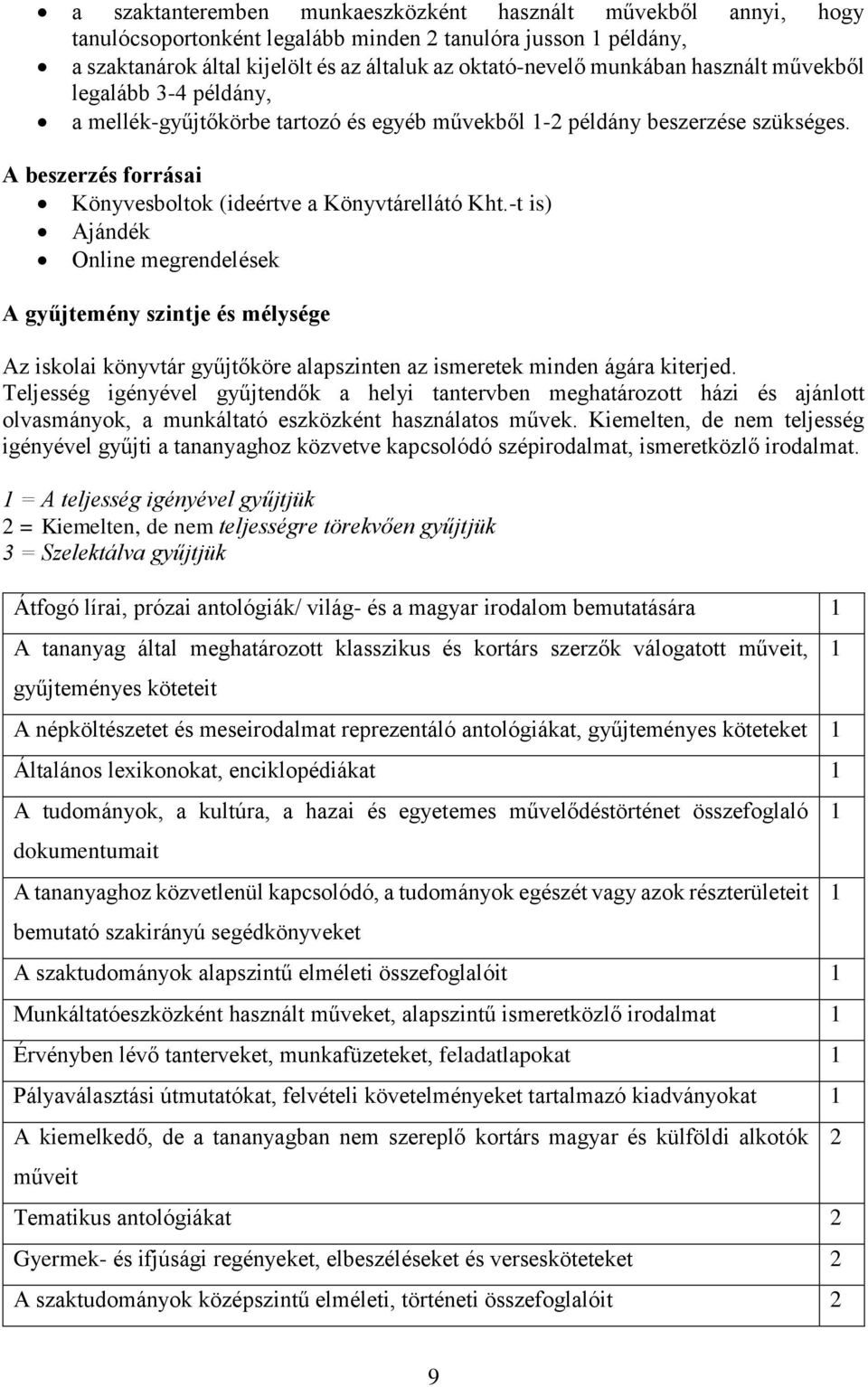 -t is) Ajándék Online megrendelések A gyűjtemény szintje és mélysége Az iskolai könyvtár gyűjtőköre alapszinten az ismeretek minden ágára kiterjed.
