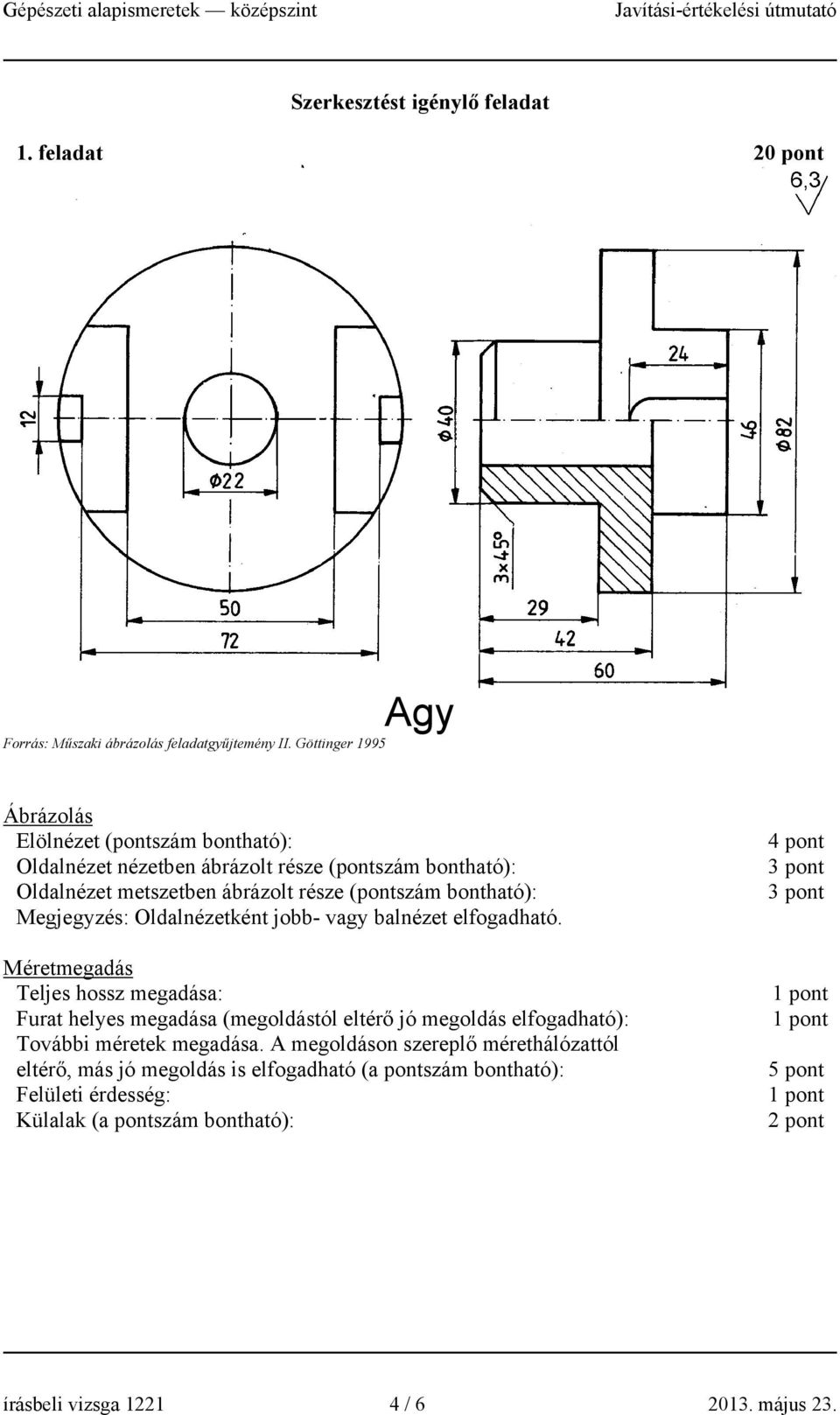 Megjegyzés: Oldalnézetként jobb- vagy balnézet elfogadható.