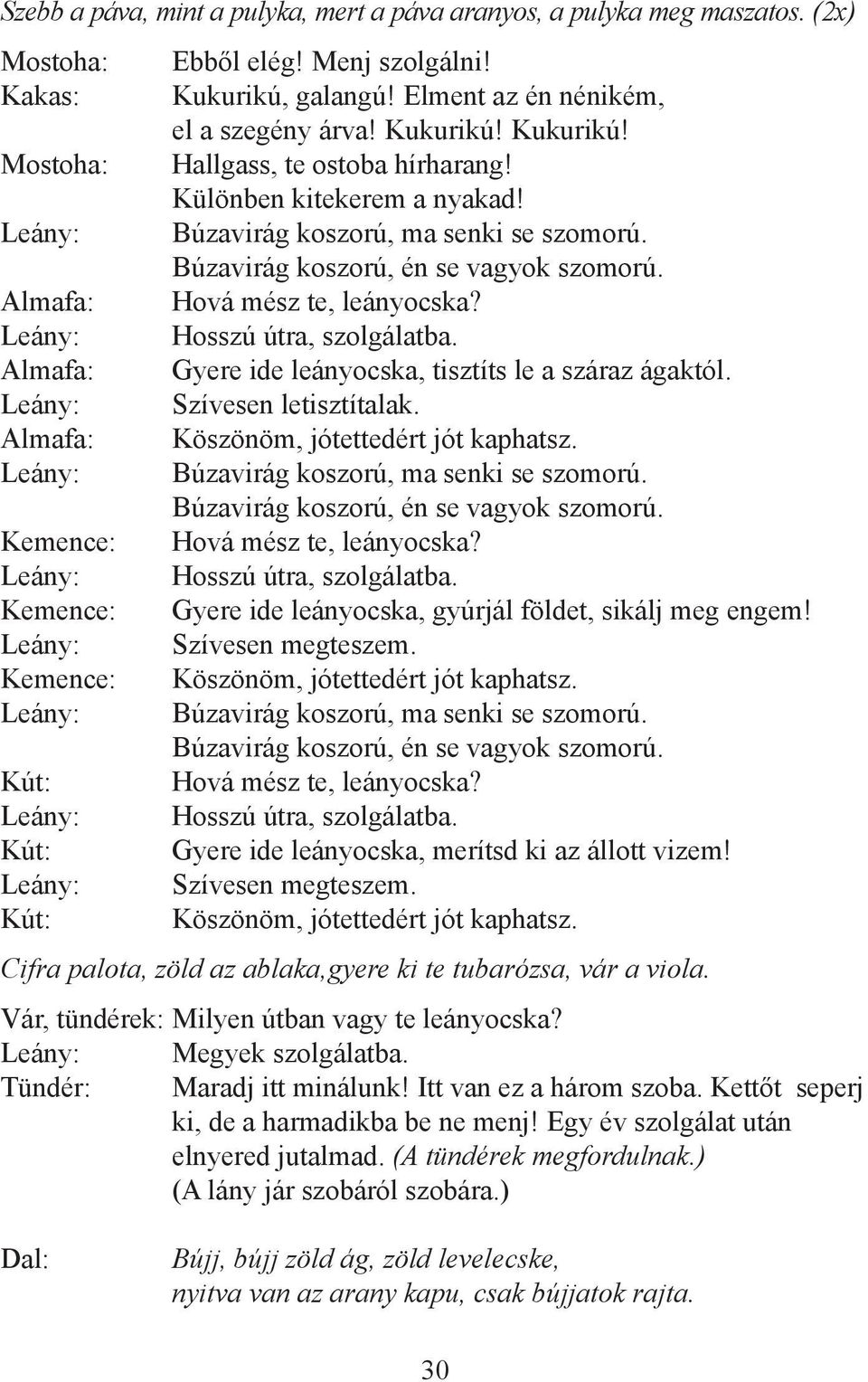 Szívesen letisztítalak. Köszönöm, jótettedért jót kaphatsz. Búzavirág koszorú, ma senki se szomorú. Búzavirág koszorú, én se vagyok szomorú. Hosszú útra, szolgálatba.