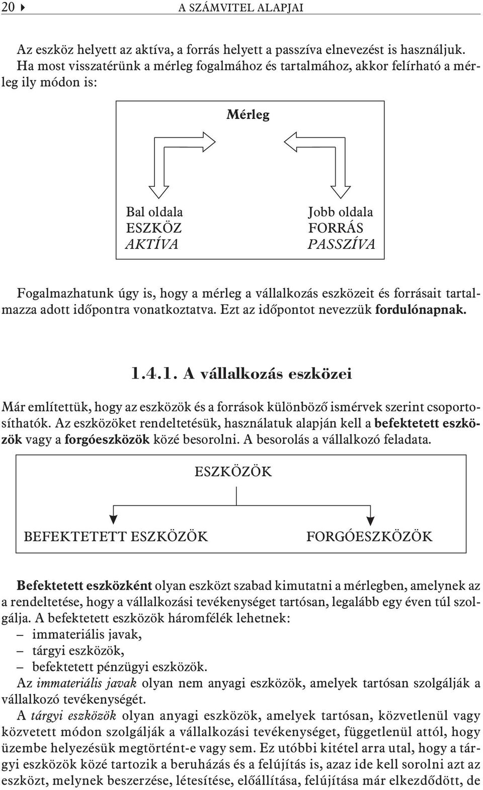 vállalkozás eszközeit és forrásait tartalmazza adott idõpontra vonatkoztatva. Ezt az idõpontot nevezzük fordulónapnak. 1.