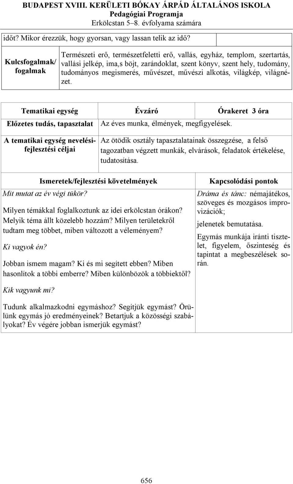 művészet, művészi alkotás, világkép, világnézet. Évzáró 3 óra Az éves munka, élmények, megfigyelések.