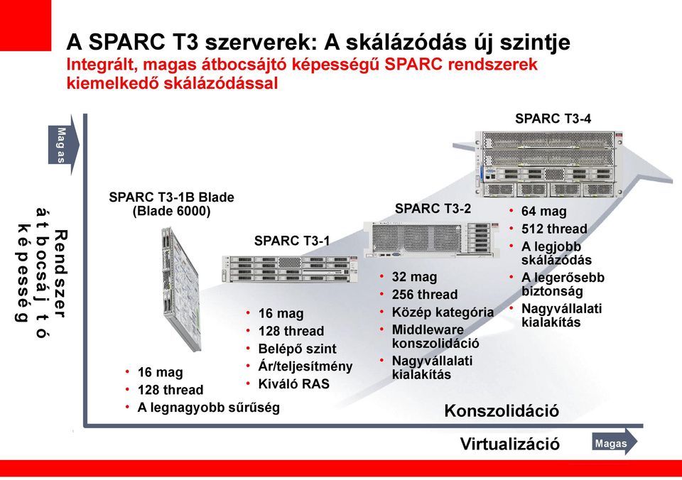 szint Ár/teljesítmény Kiváló RAS 16 mag 128 thread A legnagyobb sűrűség 32 mag 256 thread Közép kategória Middleware konszolidáció