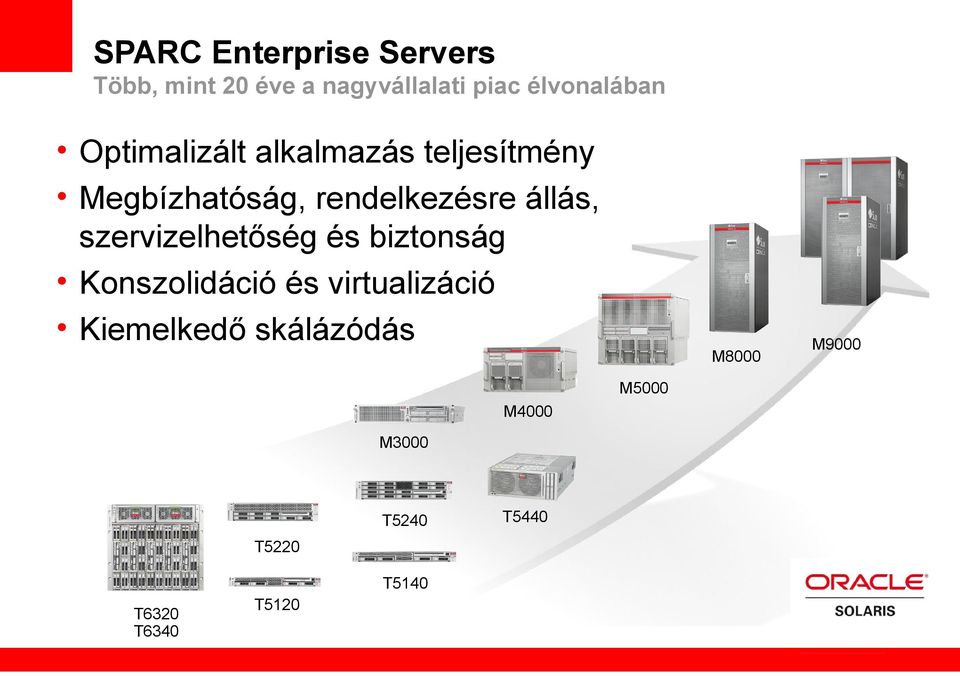 szervizelhetőség és biztonság Konszolidáció és virtualizáció Kiemelkedő