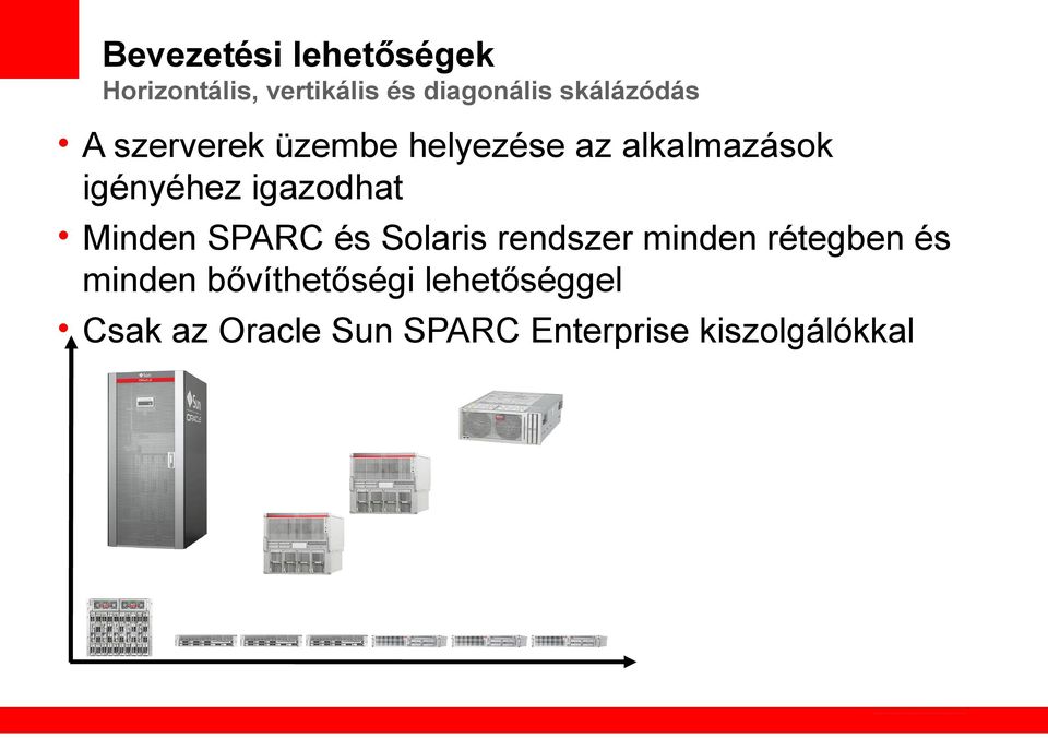 igazodhat Minden SPARC és Solaris rendszer minden rétegben és minden