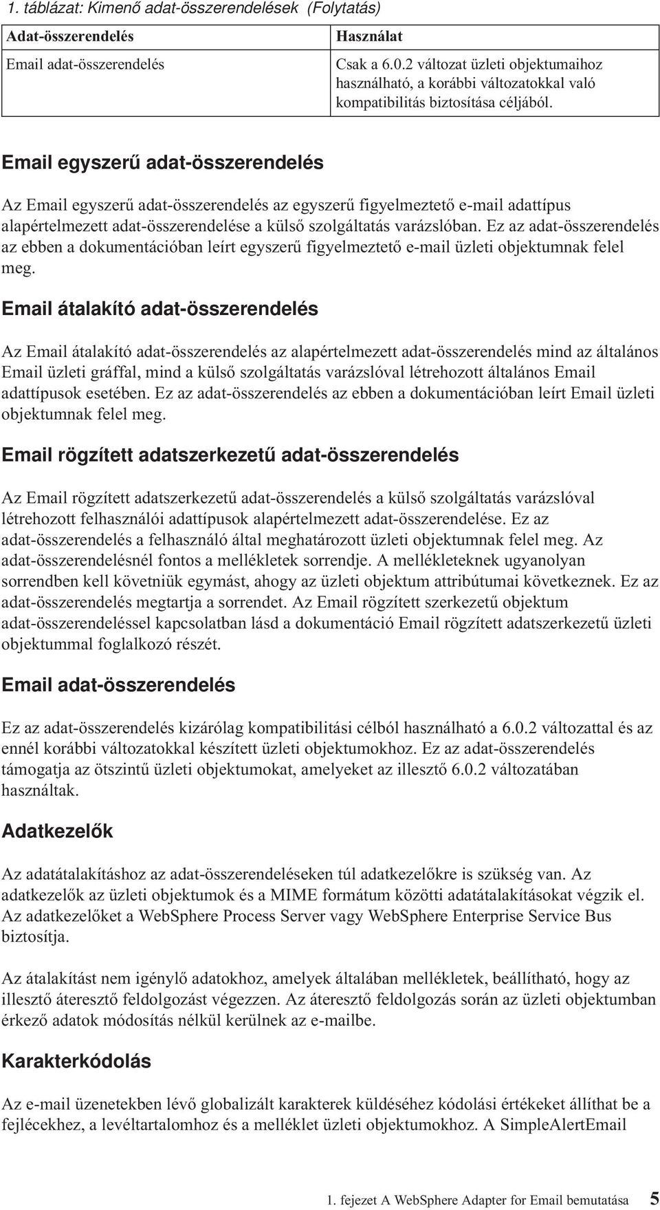 Email egyszerű adat-összerendelés Az Email egyszerű adat-összerendelés az egyszerű figyelmeztető e-mail adattípus alapértelmezett adat-összerendelése a külső szolgáltatás varázslóban.