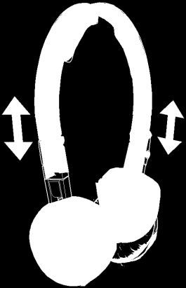A fejpánt beállítása Az optimális átvitel, a jó zajcsillapítás és a lehető legnagyobb kényelem érdekében a fejpántot úgy kell beállítani, hogy az megfelelően illeszkedjen a fejhez: A headset