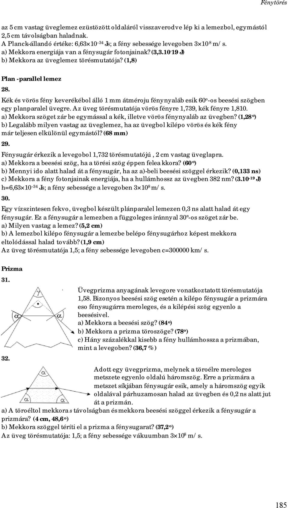 24. Fénytörés. Alapfeladatok - PDF Ingyenes letöltés