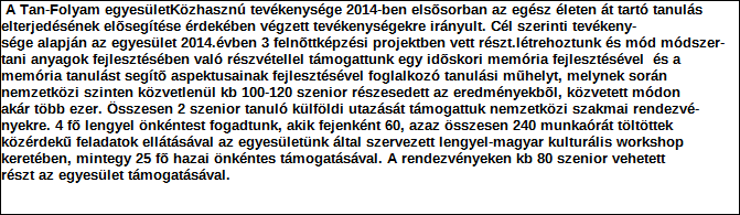 1. Szervezet azonosító adatai 1.1 Név 1.2 Székhely Irányítószám: 6 7 2 0 Település: Szeged Közterület neve: SAJKA Közterület jellege: utca Házszám: 5 Lépcsőház: Emelet: Ajtó: FSZ 1 1.