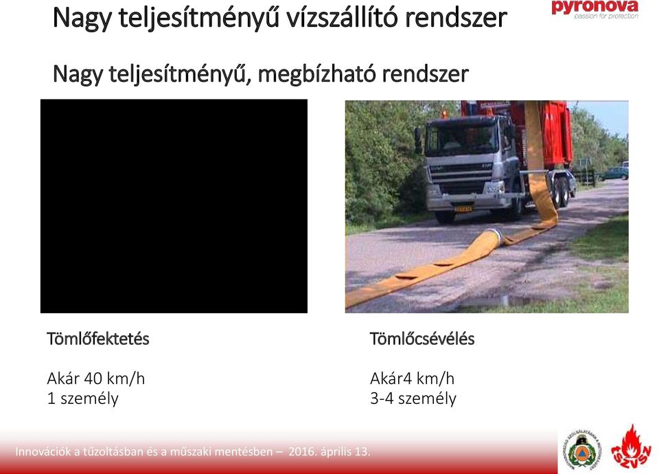 Tömlőfektetés Akár 40 km/h 1