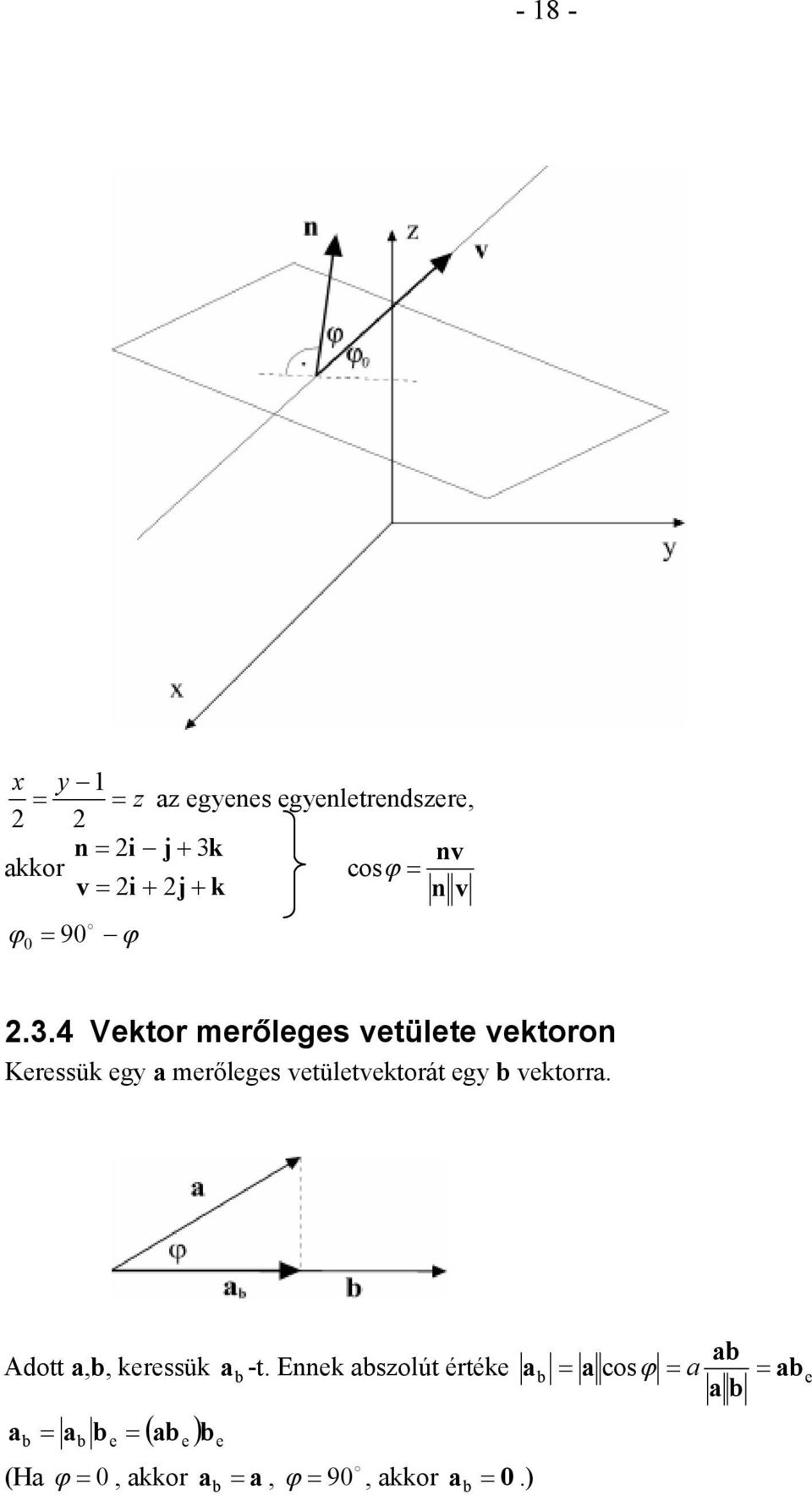 etületektoát eg b ektoa. dott a,b, keessük ab -t.