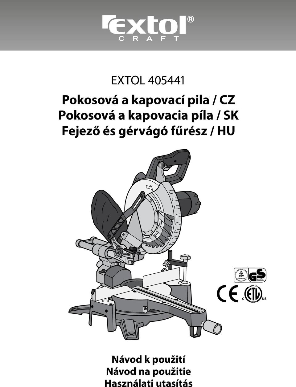 Fejező és gérvágó fűrész / HU Návod