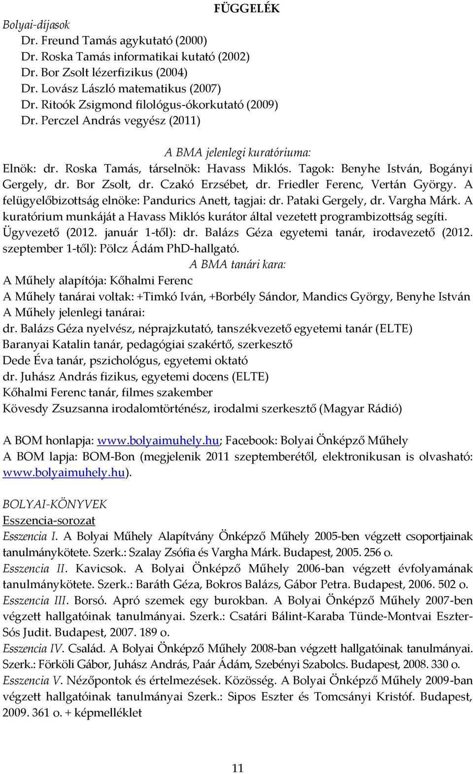BALÁZS GÉZA Egy tehetségfejlesztő program: Bolyai Önképző Műhely - PDF Free  Download