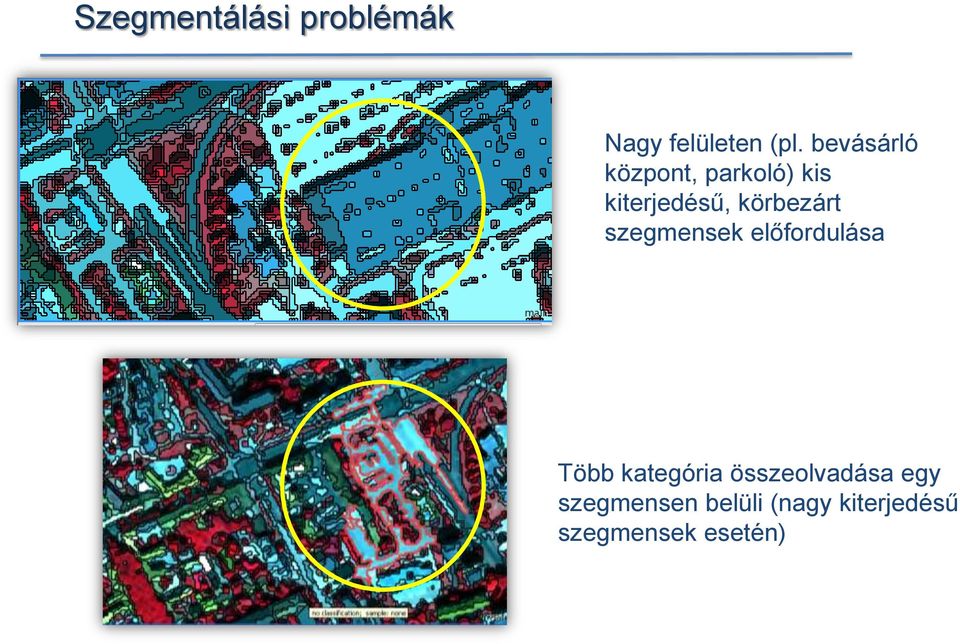 körbezárt szegmensek előfordulása Több kategória