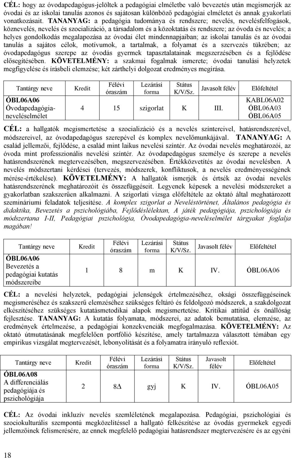 TANANYAG: a pedagógia tudománya és rendszere; nevelés, nevelésfelfogáso, öznevelés, nevelés és szocializáció, a társadalom és a özotatás és rendszere; az óvoda és nevelés; a helyes gondolodás