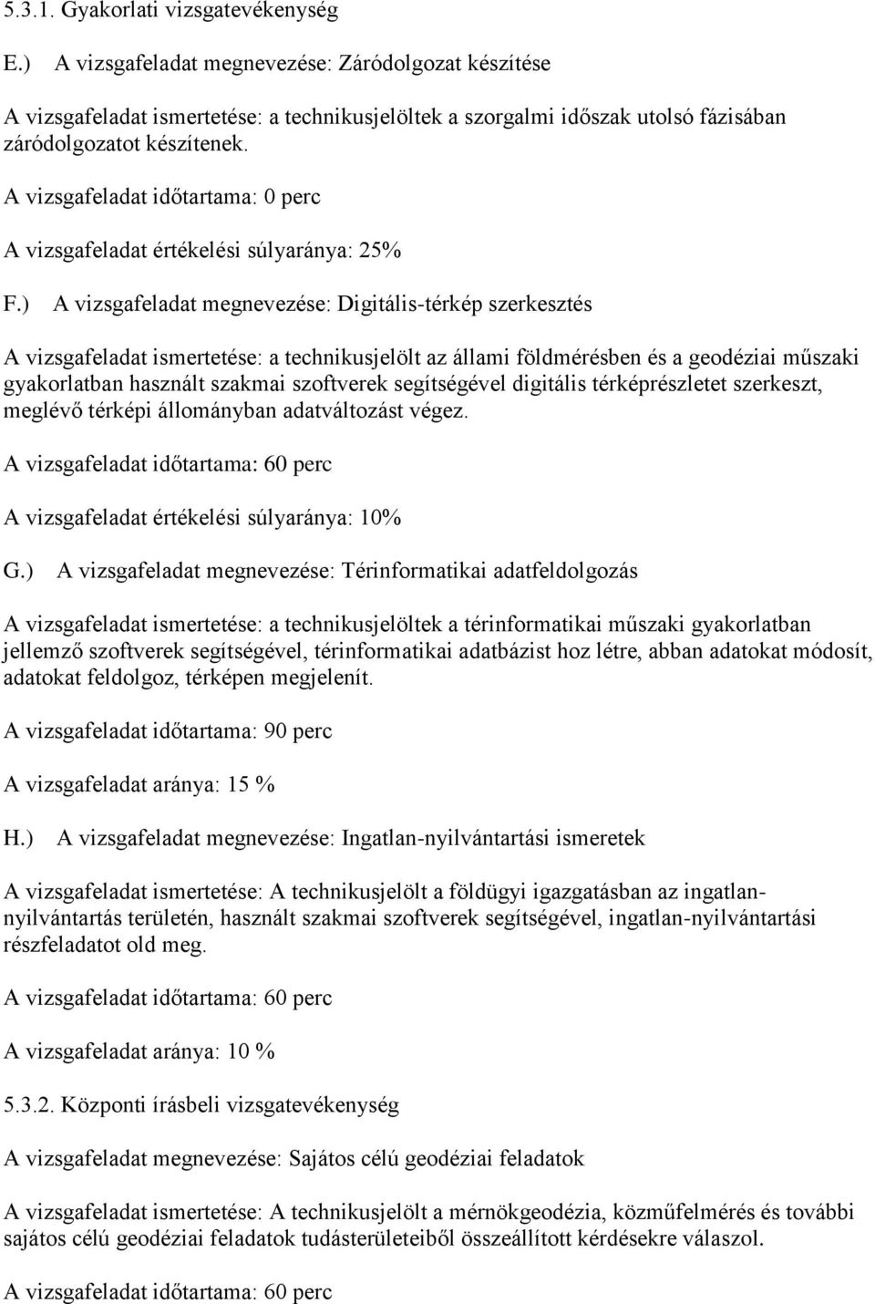 A vizsgafeladat időtartama: 0 perc A vizsgafeladat értékelési súlyaránya: 25% F.