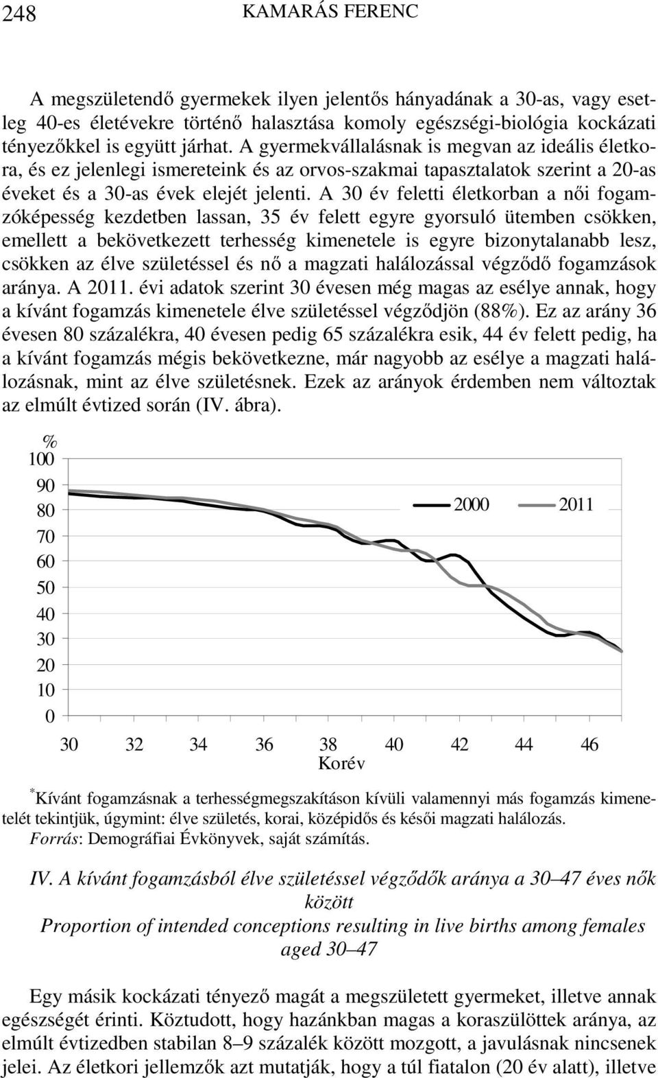 A 3 év feletti életkorban a női fogamzóképesség kezdetben lassan, 35 év felett egyre gyorsuló ütemben csökken, emellett a bekövetkezett terhesség kimenetele is egyre bizonytalanabb lesz, csökken az