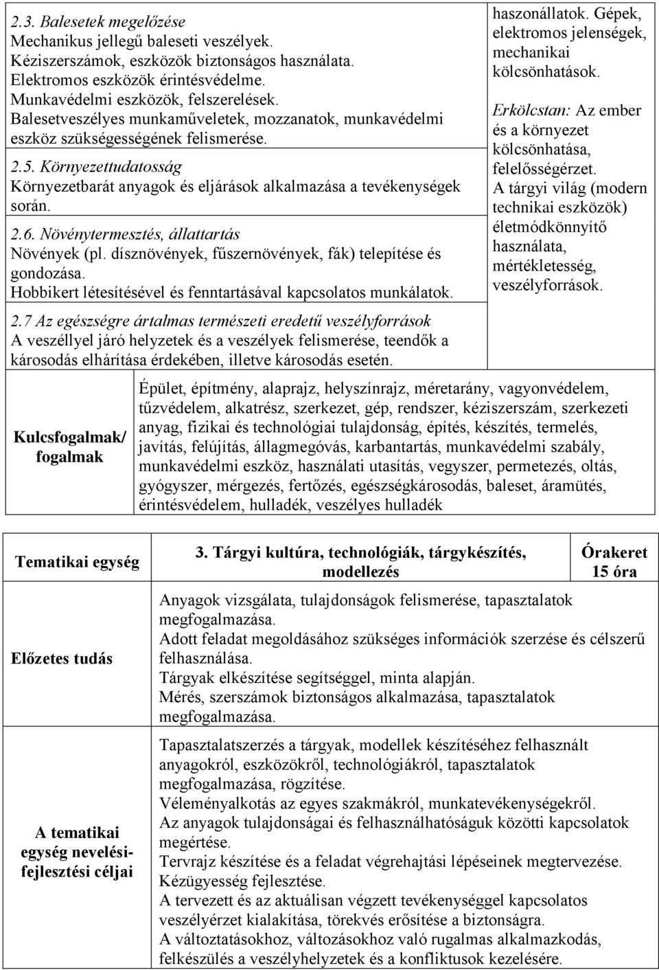 Növénytermesztés, állattartás Növények (pl. dísznövények, fűszernövények, fák) telepítése és gondozása. Hobbikert létesítésével és fenntartásával kapcsolatos munkálatok. 2.