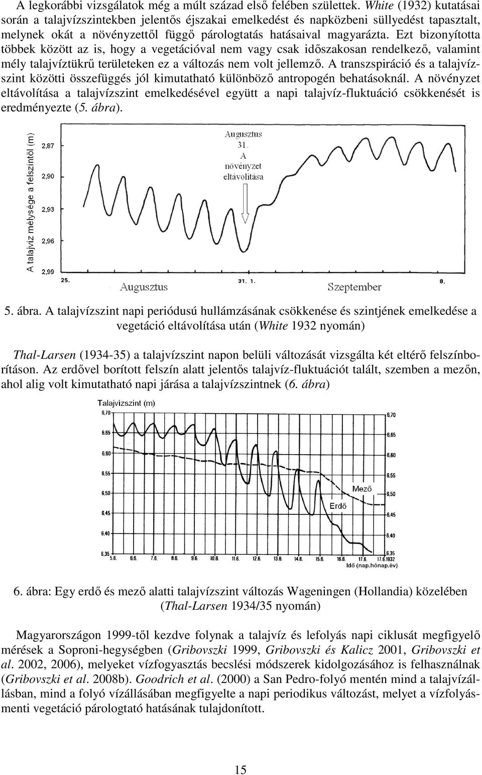 Ezt bizonyította többek között az is, hogy a vegetációval nem vagy csak időszakosan rendelkező, valamint mély talajvíztükrű területeken ez a változás nem volt jellemző.