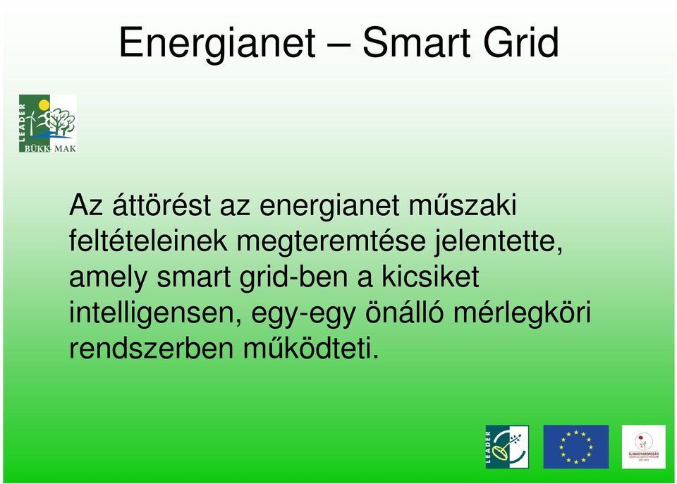 amely smart grid-ben a kicsiket intelligensen,