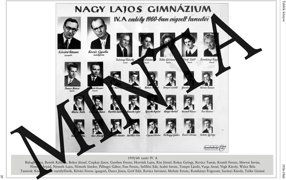 Tamás, Kramli Ferenc, Morvai István, Németh Árpád, Németh Lajos, Németh Sándor, Pálhegyi Gábor, Pass Ferenc, Szõllõsi Ede, Szabó