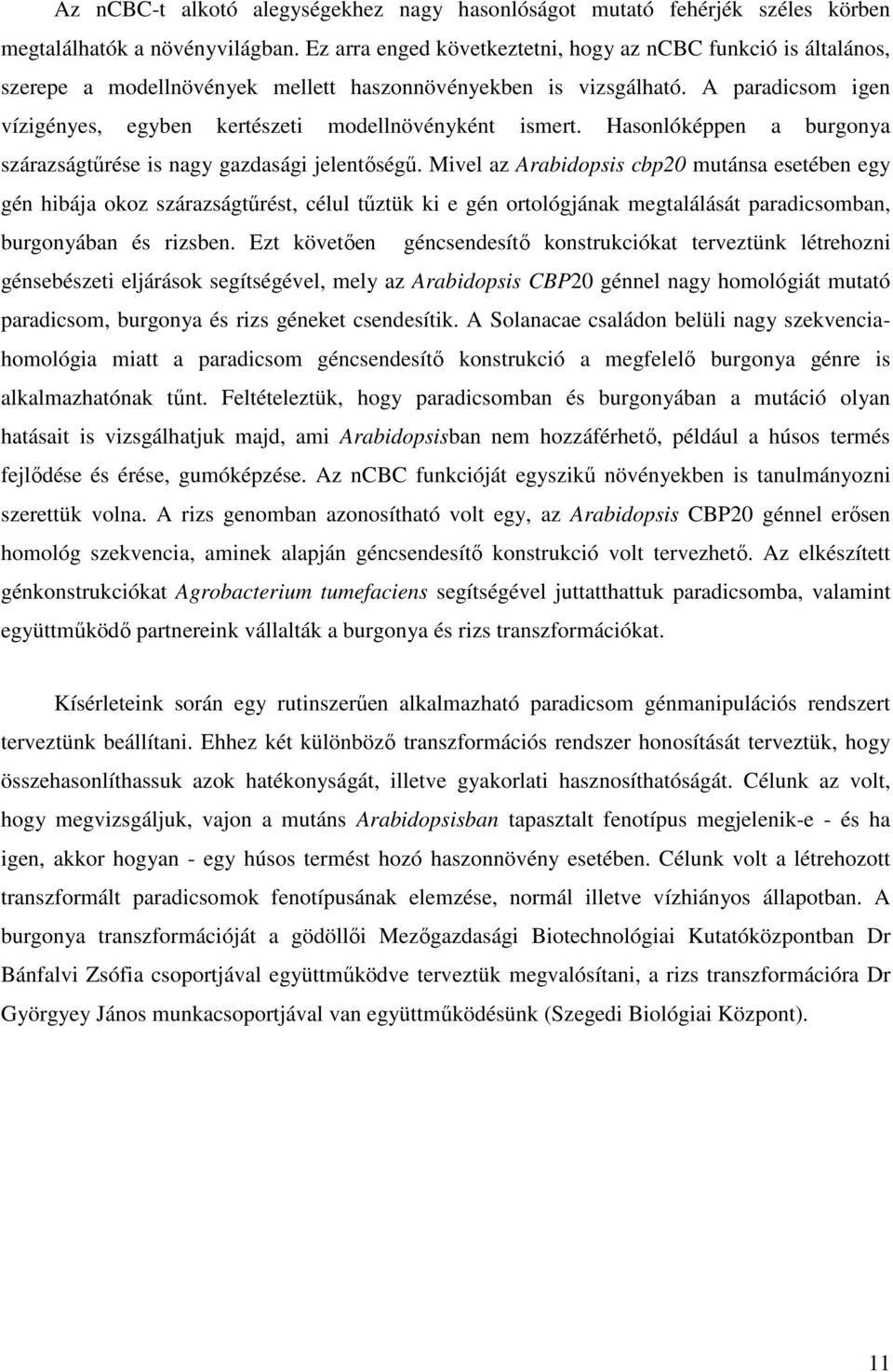 A paradicsom igen vízigényes, egyben kertészeti modellnövényként ismert. Hasonlóképpen a burgonya szárazságtőrése is nagy gazdasági jelentıségő.