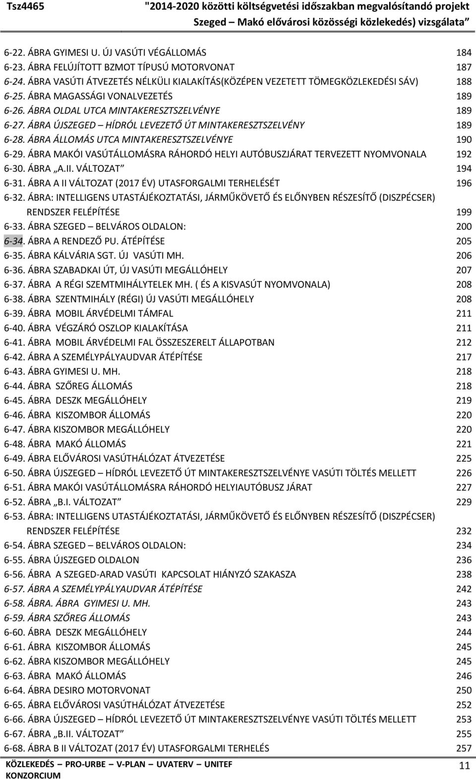 ÁBRA MAKÓI VASÚTÁLLOMÁSRA RÁHORDÓ HELYI AUTÓBUSZJÁRAT TERVEZETT NYOMVONALA 192 6 30. ÁBRA A.II. VÁLTOZAT 194 6 31. ÁBRA A II VÁLTOZAT (2017 ÉV) UTASFORGALMI TERHELÉSÉT 196 6 32.