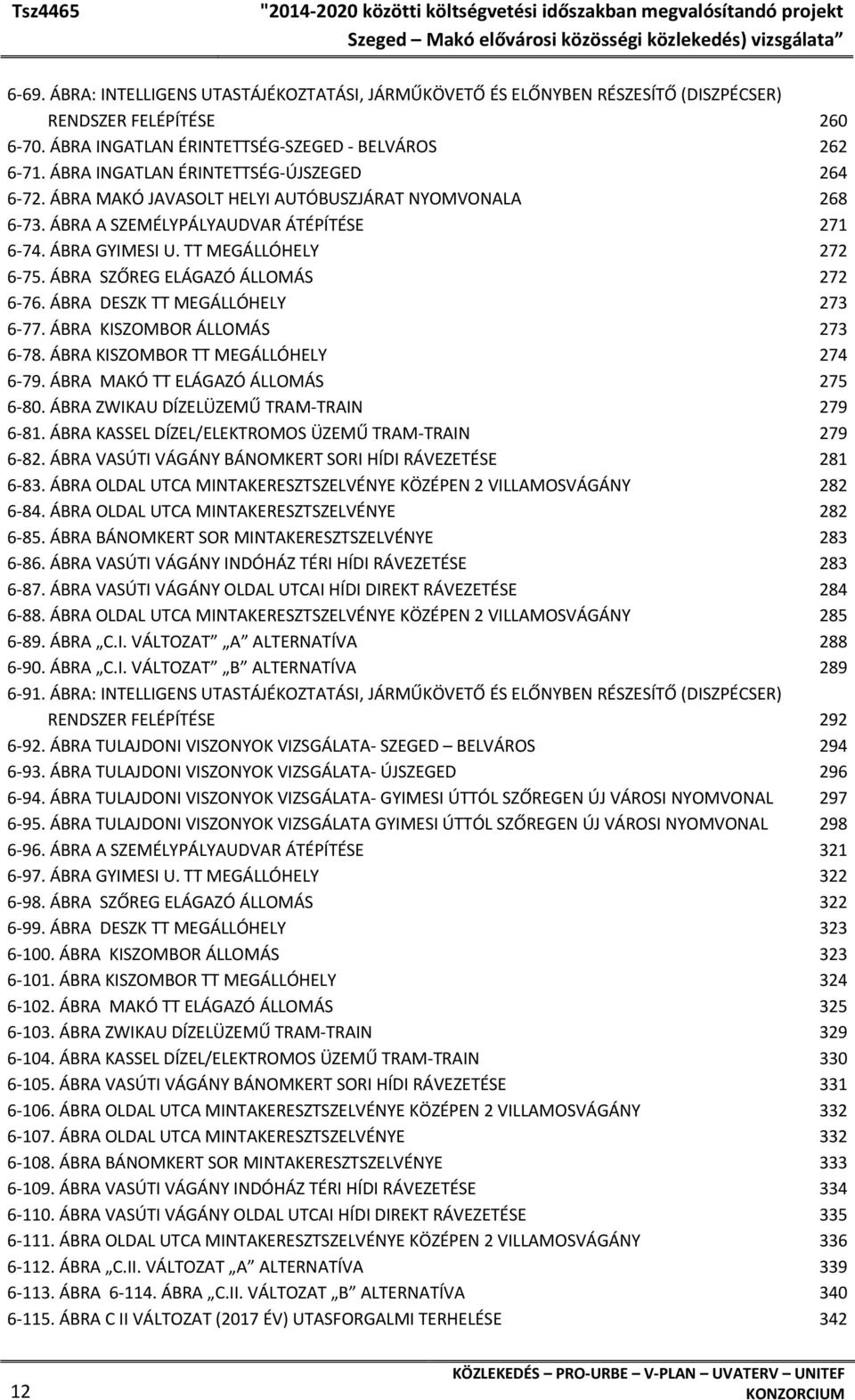 ÁBRA SZŐREG ELÁGAZÓ ÁLLOMÁS 272 6 76. ÁBRA DESZK TT MEGÁLLÓHELY 273 6 77. ÁBRA KISZOMBOR ÁLLOMÁS 273 6 78. ÁBRA KISZOMBOR TT MEGÁLLÓHELY 274 6 79. ÁBRA MAKÓ TT ELÁGAZÓ ÁLLOMÁS 275 6 80.