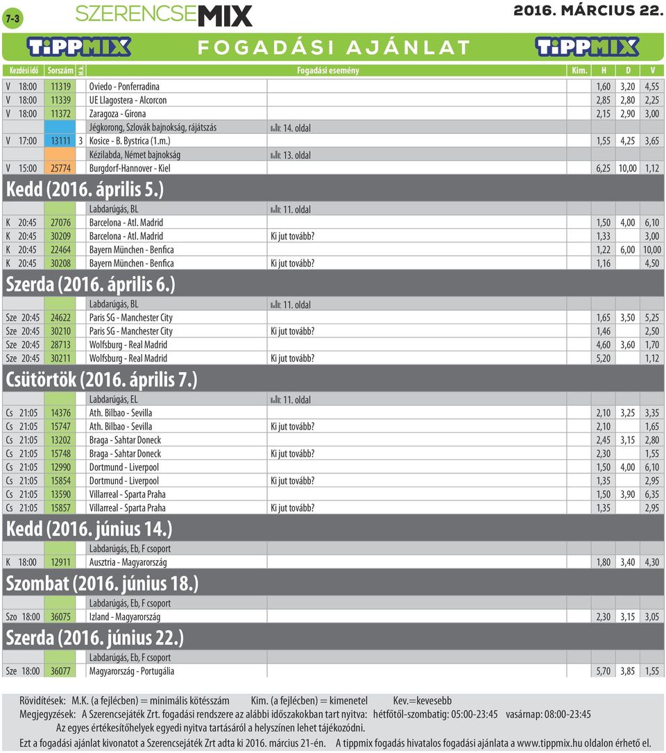 ,, K : Bayern München - Benfica,,, K : 8 Bayern München - Benfica Ki jut tovább?,, Szerda (. április.) Labdarúgás, BL :.
