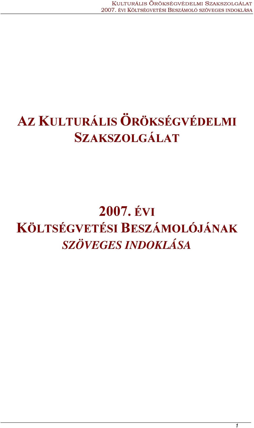 SZAKSZOLGÁLAT 2007.